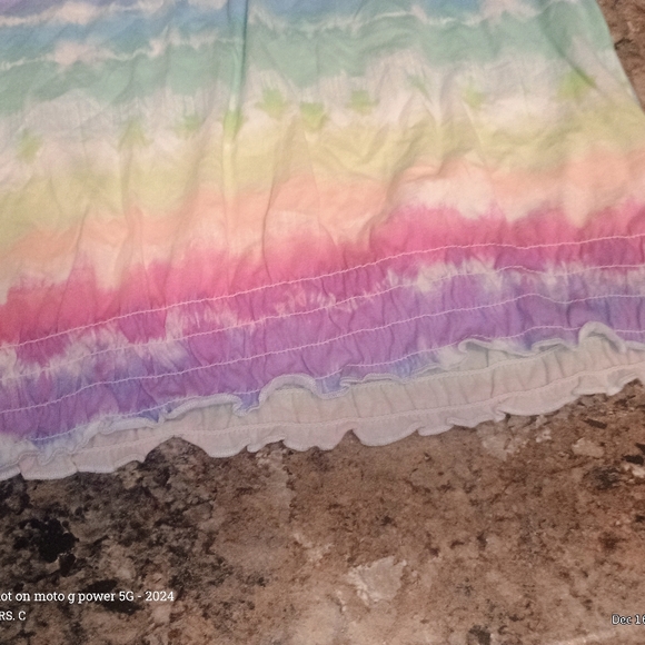 Rainbow Tie-Dye Kids Top Children's Place Girls Size Extra Large - Picture 4 of 4